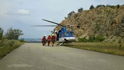 Zraněnou ženu hasiči transportovali vrtulníkem