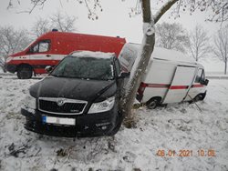 Sníh na jihočeských silnicích znamenal zvýšený počet nehod