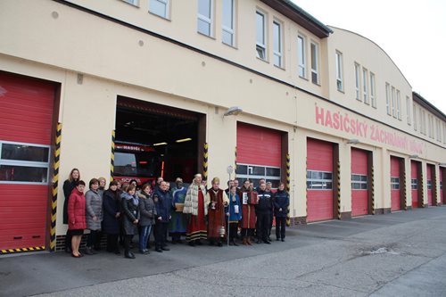 Tři králové na návštěvě u olomouckých hasičů 
