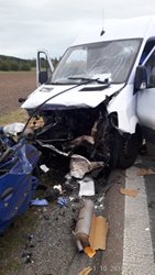 Střet osobního vozu s dodávkou mezi Líněmi a Zbůchem