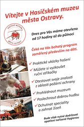 Pozvánka na sobotní noc do ostravského Hasičského muzea
