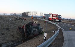 Tragická dopravní nehoda osobního vozidla na dálnici D1
