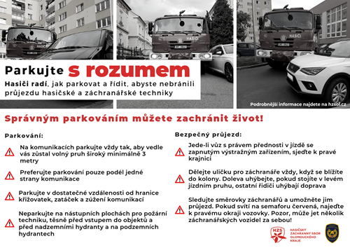 HASIČI RADÍ: Správným parkováním můžete zachránit život