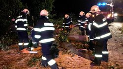 Vítr zaměstnal hasiče v celém Pardubickém kraji