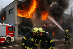 Výbuch ve sportovním centru: Hasiči zraněni při zásahu