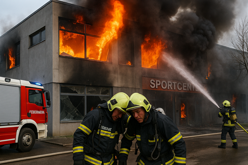 Výbuch ve sportovním centru: Hasiči zraněni při zásahu
