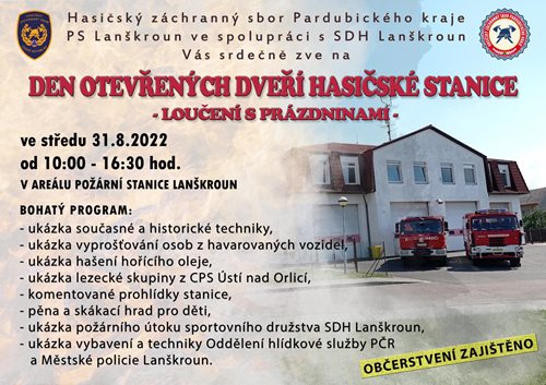 Den otevřených dveří na stanici v Lanškrouně