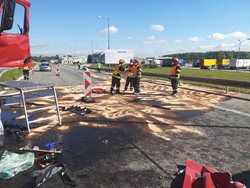 Hasiči zasahovali u tragické nehody na dálnici