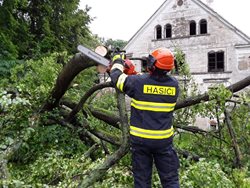 V souvislosti s počasím zasahovali hasiči na Vysočině