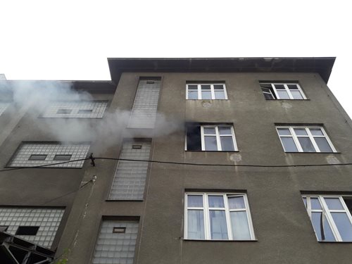 Požár v opuštěné budově v Přeštické ulici v Plzni