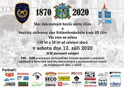 Oslavy výročí jičínských profesionálních a dobrovolných hasičů