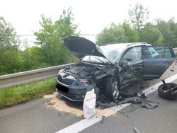 Oba řidiči se zranili při nehodě na hlavním tahu z Brna na Mikulov