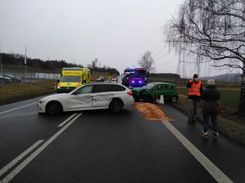Nehoda u Myšence byla nahlášena přes asistenční službu