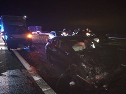 Dopravní nehoda tří osobních aut a dodávky