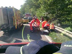 Brněnští  hasiči pomáhali u nehody motorkáře