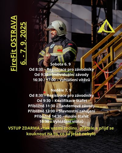 FIREFIT poprvé v Ostravě: evropský seriál hasičských závodů míří do Dolní oblasti Vítkovic